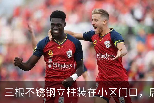 三根不锈钢立柱装在小区门口，居民车辆进出不便存隐患